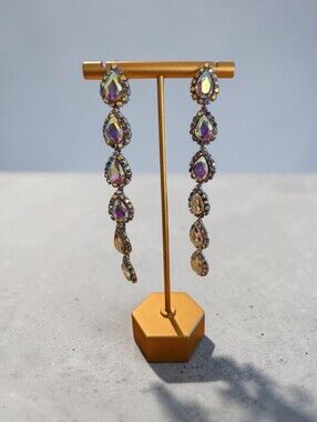 Natasha NWOT Iridescent Teardrop Dangle Earrings -